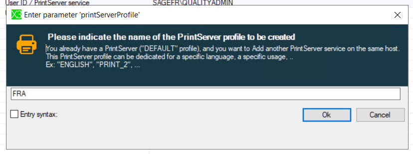 PrintServer multi instances newProfile