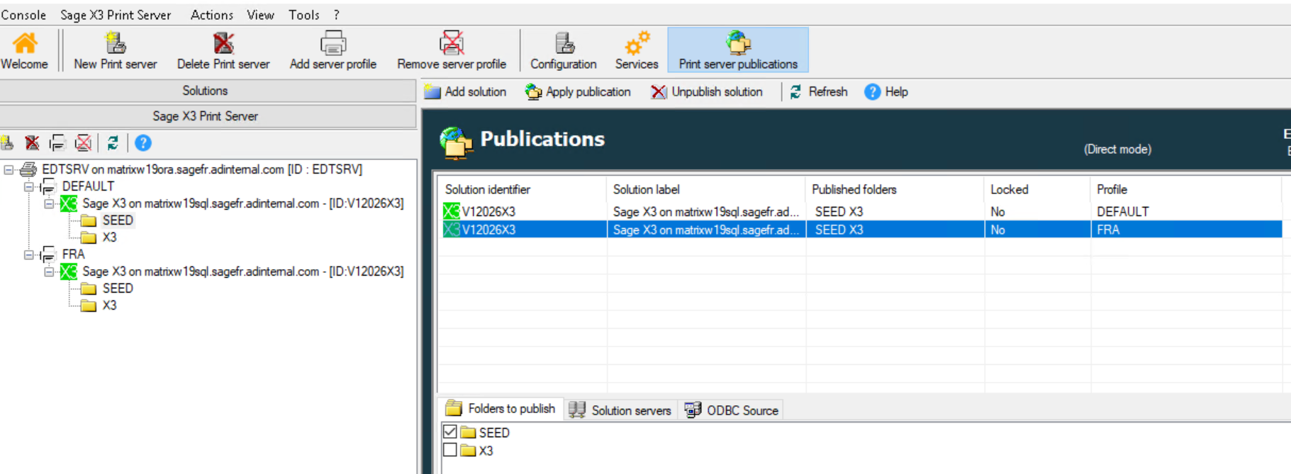 PrintServer multi instances publicationGrid