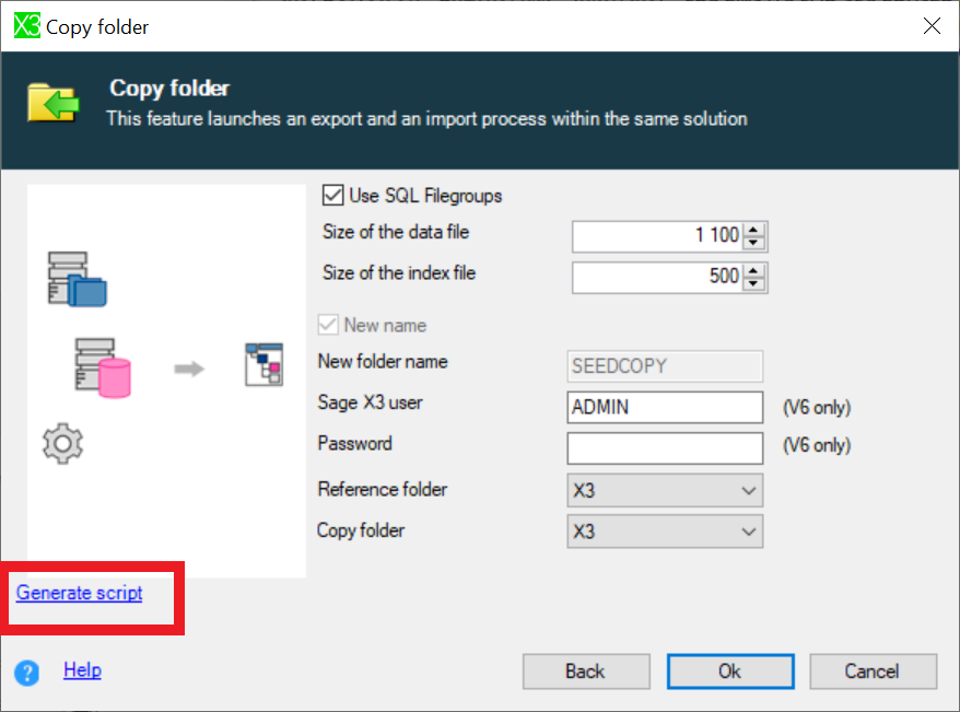 Copy parameters
