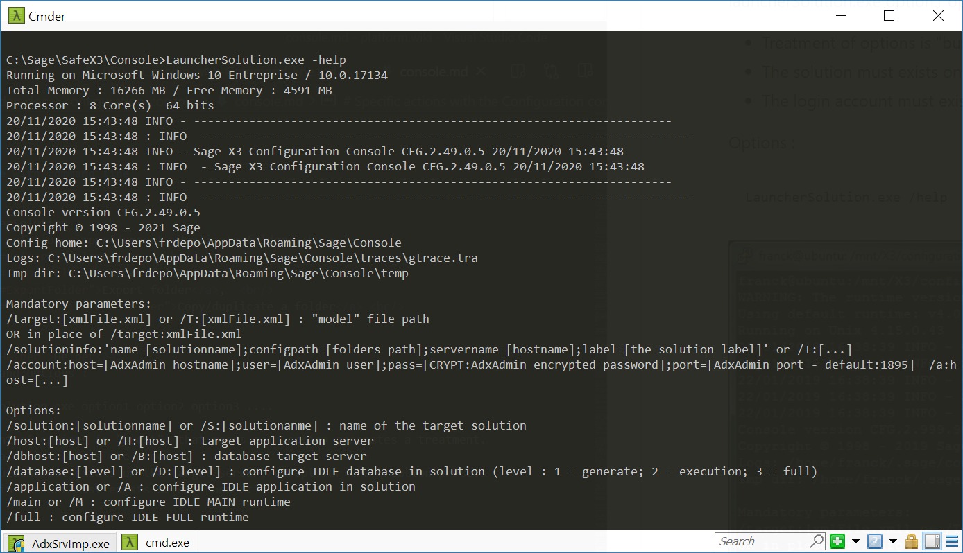 LauncherSolution with Commands line