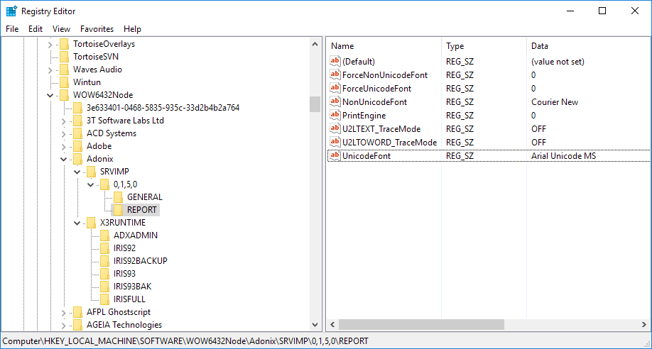 PrintServer registry